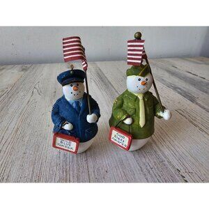 Sandi gore evans snowman ornament patriotic 4th of July God bless America wild b
